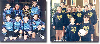 Upton Westlea school football and netball teams